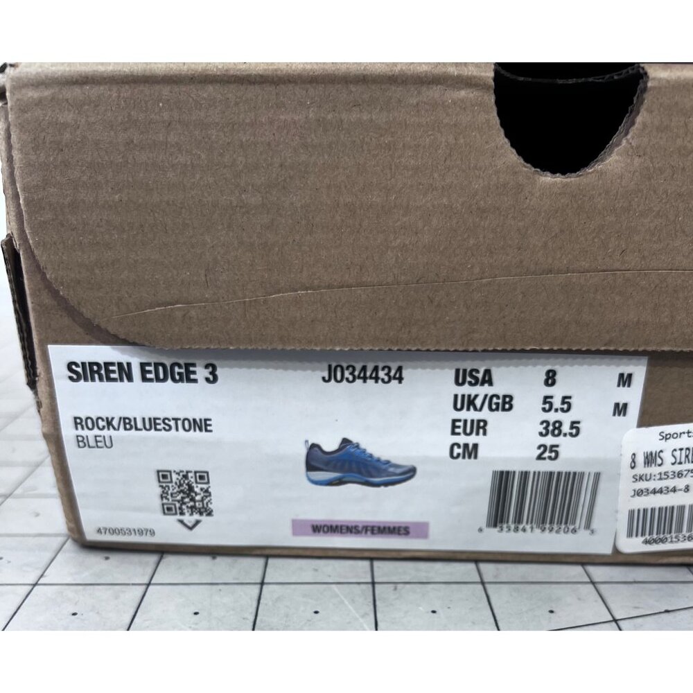 Women's Merrell Siren Edge 3 Hiking Shoes Sz. 8 Rock/Bluestone New - Picture 3 of 7